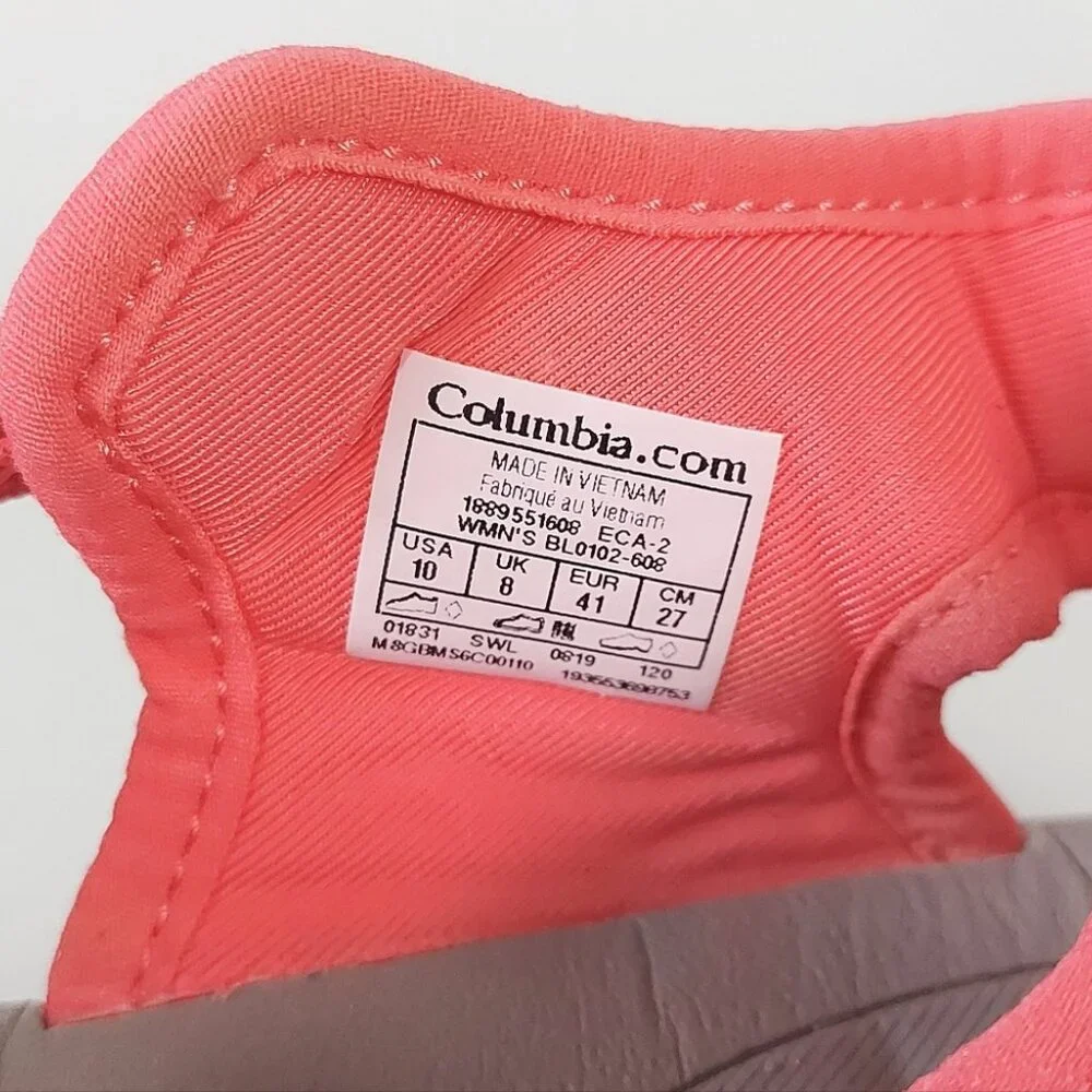 Columbia Women Trekking Strappy Hiking Sandals Size 10 Coral Outdoor Casual